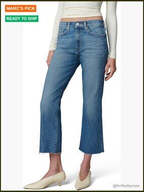 High Rise Cropped Bootcut Jeans, Stretch Denim, 26.5" Inseam